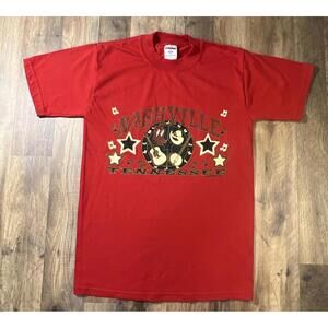 Vintage Country Nashville Cowboy Boots Tennessee T shirt Red Small Music Stars.
